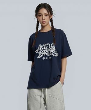 스트리트그래픽 오버핏 반팔티셔츠 4 Color [ANSE_2004]