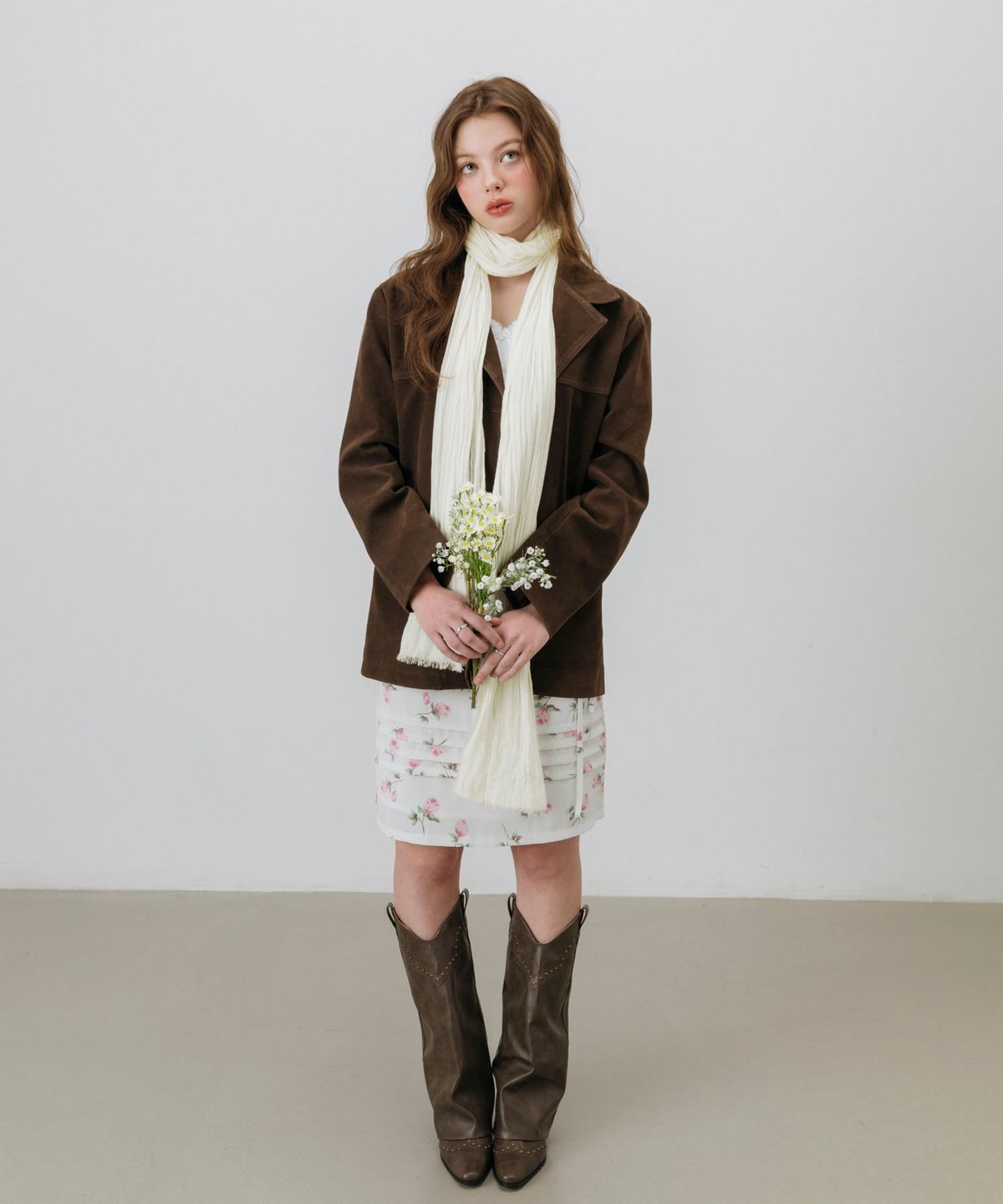 뉴욕웍스(NEWYORKWORKS) 내추럴 거즈 미스트 롱 스카프_BEIGE