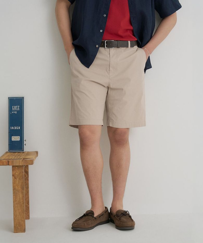 치노 하프 팬츠  베이지