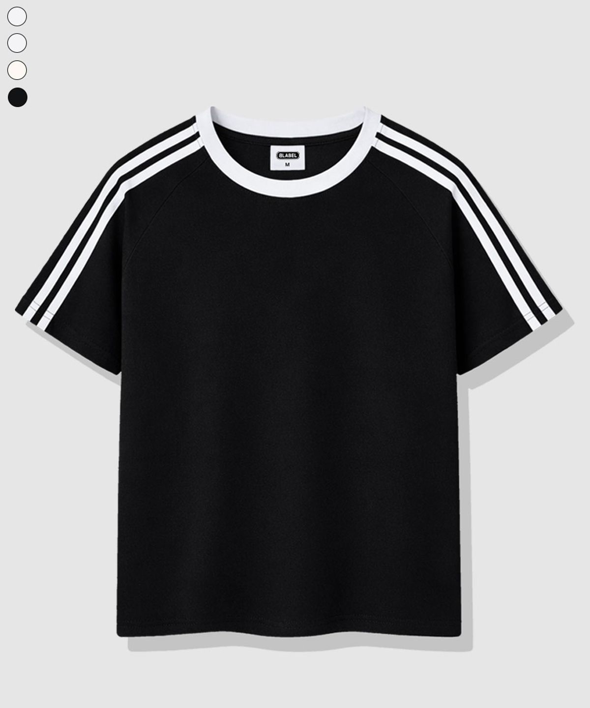 베이직라벨(BASIC LABEL) Spencer Oversized fit track short-sleeved T-shirt 4 Color [BLSE_3501]