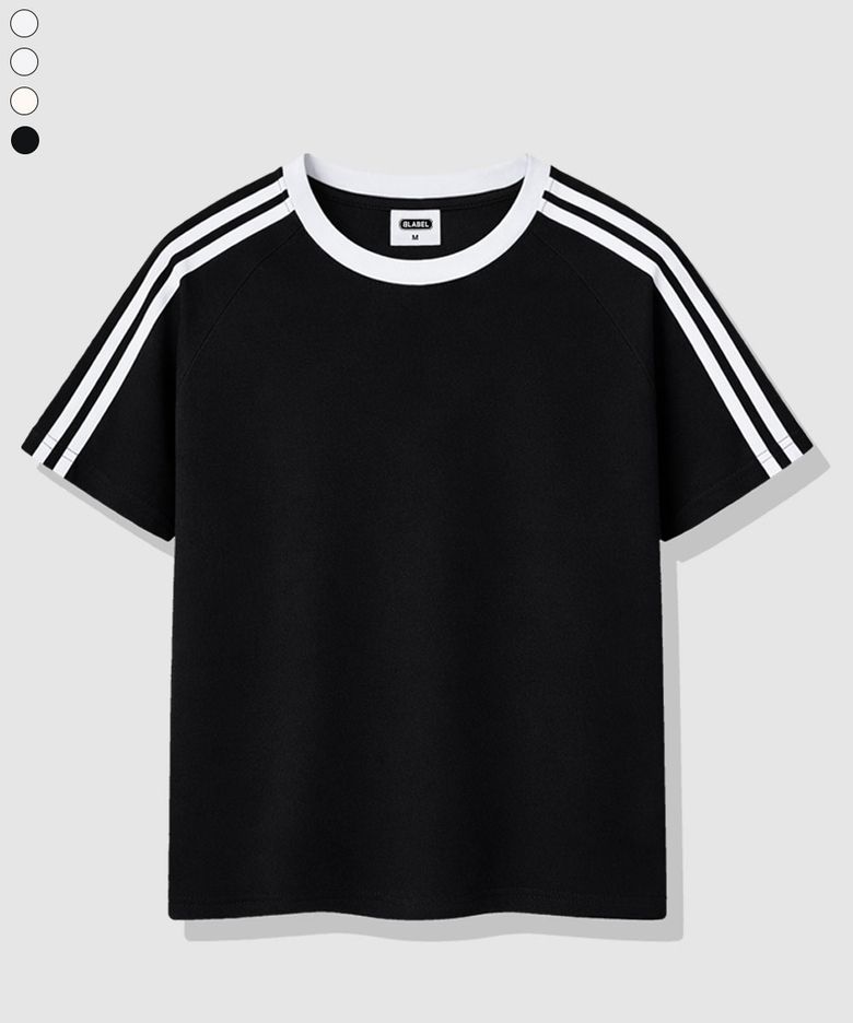 Spencer Oversized fit track short-sleeved T-shirt 4 Color [BLSE_3501]