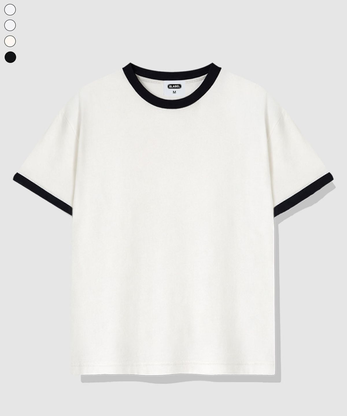 베이직라벨(BASIC LABEL) Parker Ringer Loose Fit Short-Sleeved T-Shirt 4 Color [BLSE_4001]