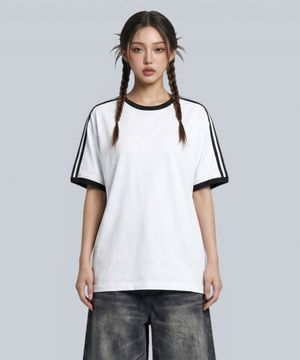 라일리 오버핏 트랙 반팔티셔츠 4 Color [ANSE_3501]