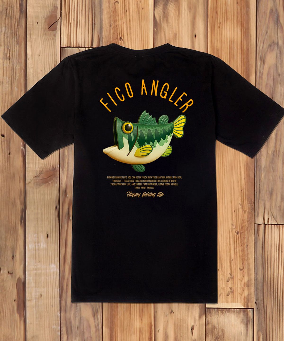 돌돌(DOLDOL) FICO_tshirts-372 큰입 배스 피코앵글러 낚시 브랜드 디자인 티셔츠 반팔티