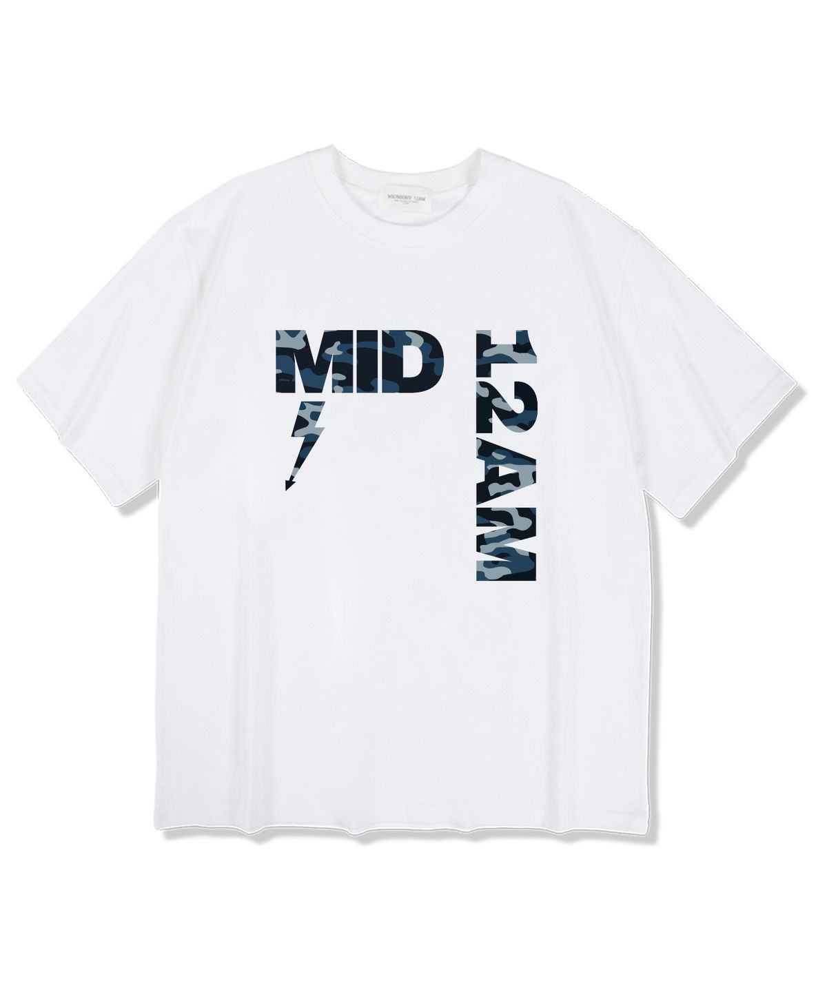 미드나잇12에이엠(MIDNIGHT12AM) 세븐밀리 반팔 티셔츠 화이트