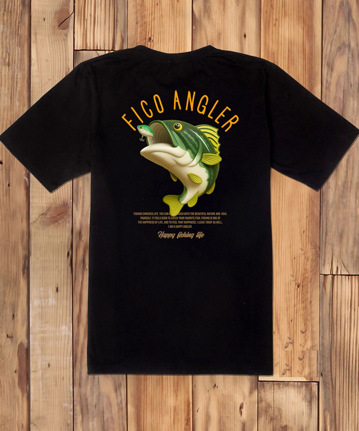 돌돌(DOLDOL) FICO_tshirts-373 큰입 배스 피코앵글러 낚시 브랜드 디자인 티셔츠 반팔티