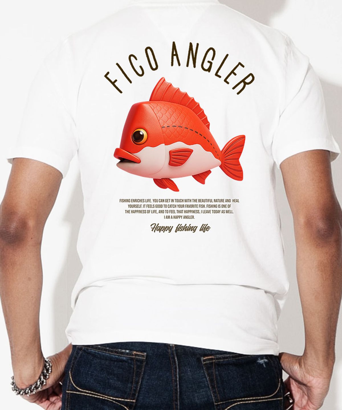 돌돌(DOLDOL) FICO_tshirts-374 큰입 배스 피코앵글러 낚시 브랜드 디자인 티셔츠 반팔티
