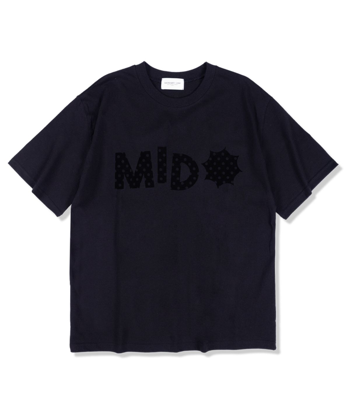 미드나잇12에이엠(MIDNIGHT12AM) MID도트 반팔 티셔츠 네이비