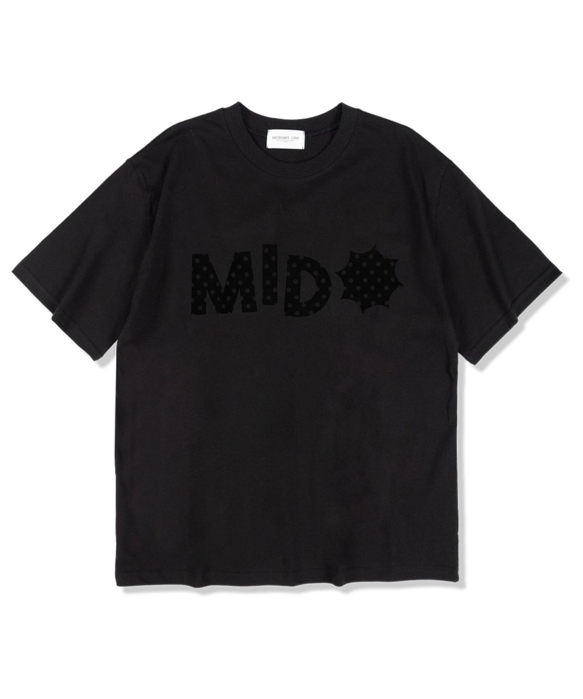 미드나잇12에이엠(MIDNIGHT12AM) MID도트 반팔 티셔츠 블랙