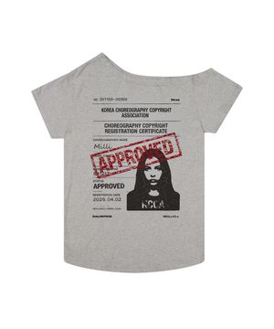 Choreo Rights One-Shoulder T-shirt Gray