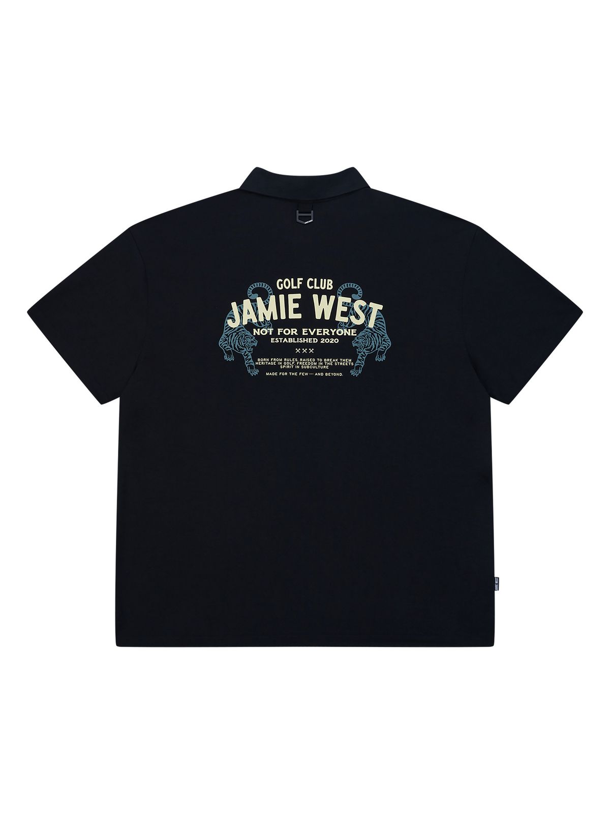 제이미웨스트(JAMIE WEST) 비욘드 타이거 레터링 카라티셔츠 (블랙)