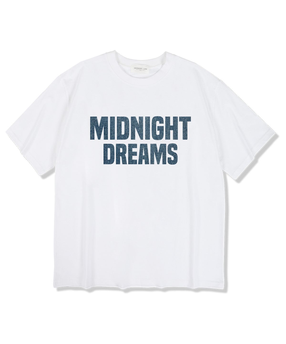 미드나잇12에이엠(MIDNIGHT12AM) 데님나잇 반팔 티셔츠 화이트
