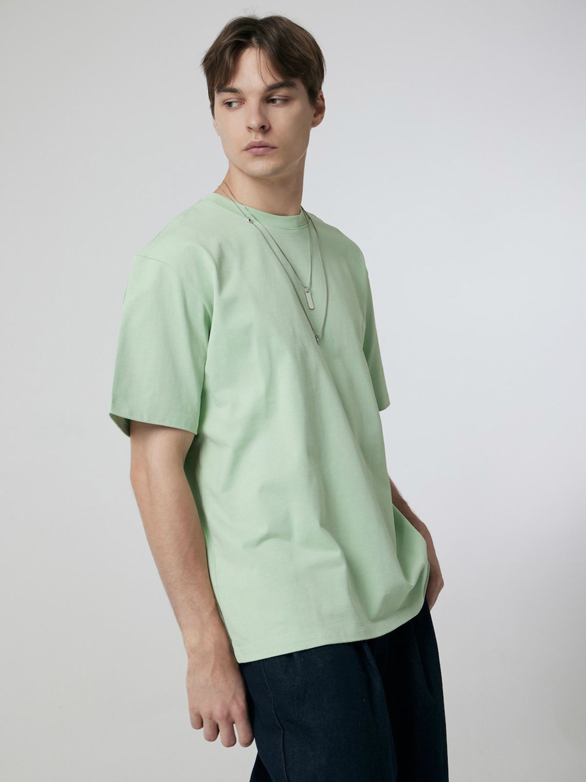 바운더리(BOUNDARY) SIMPLE LOGO T-SHIRT YG_B252PSM204