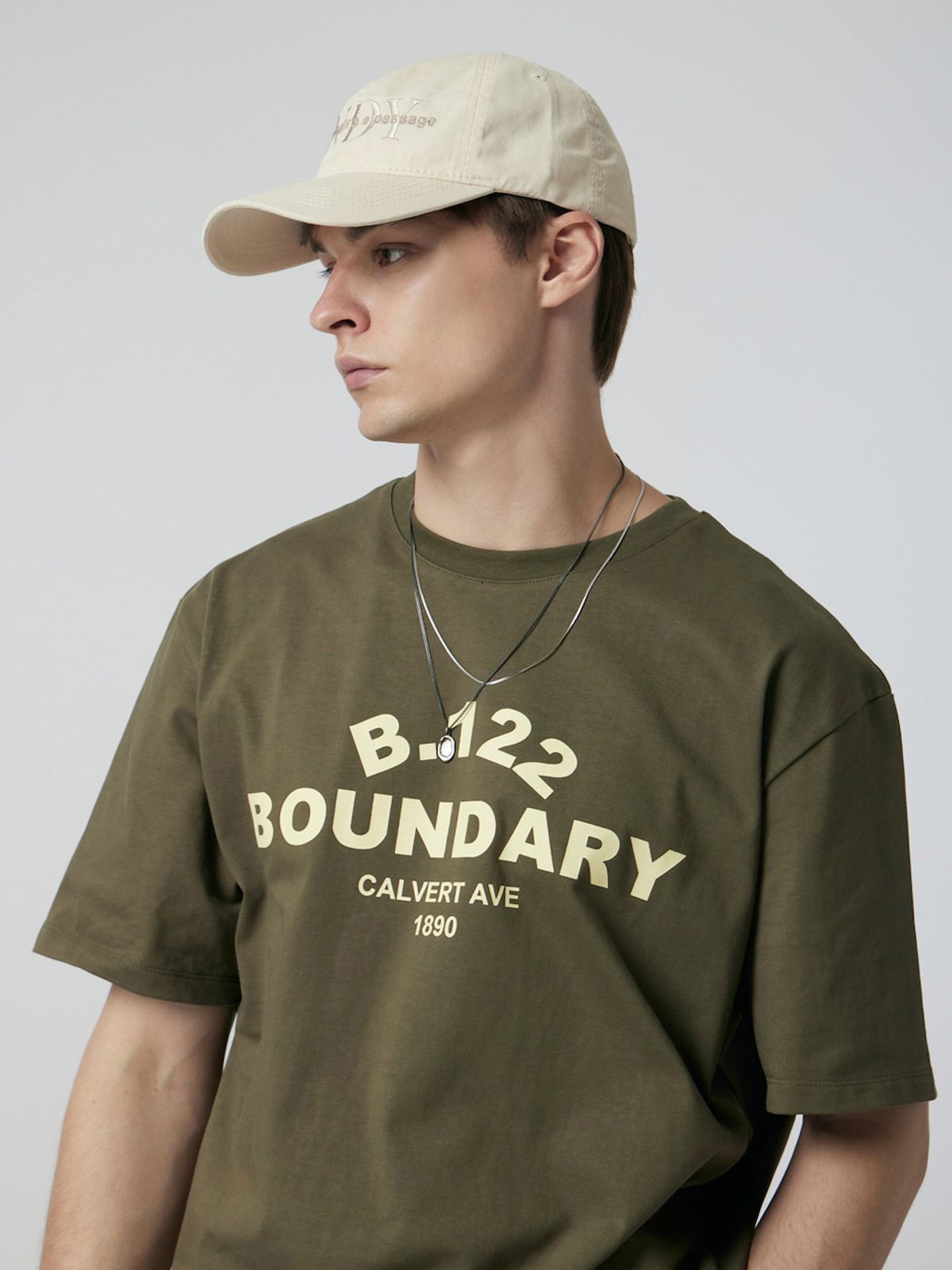 바운더리(BOUNDARY) B.122 LETTERING T-SHIRT KA_B252PSM203