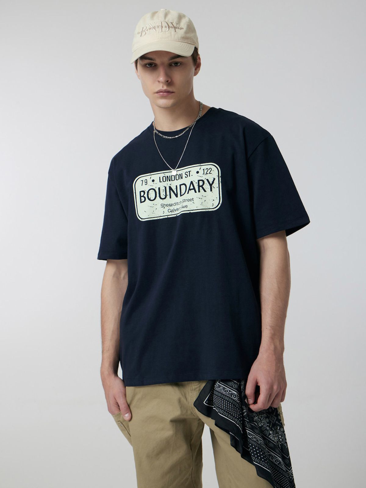 바운더리(BOUNDARY) LONDON STREET SIGN T-SHIRT NY_B252PSM202