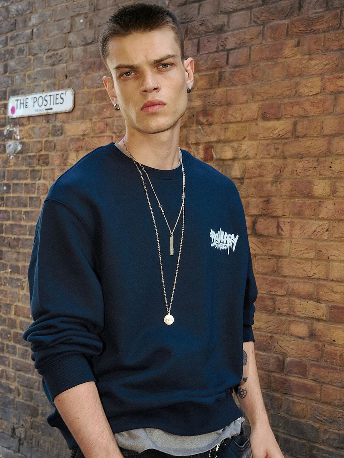 바운더리(BOUNDARY) ITS NOT A WALL SWEAT SHIRTS NY_B253PSM002