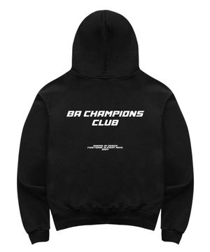 BA 챔피언스 더블 로고 오버핏 후드_블랙