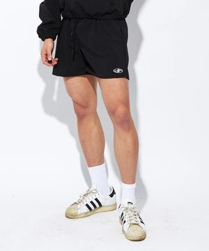 더블 로고 타슬란 나일론 쇼츠_블랙