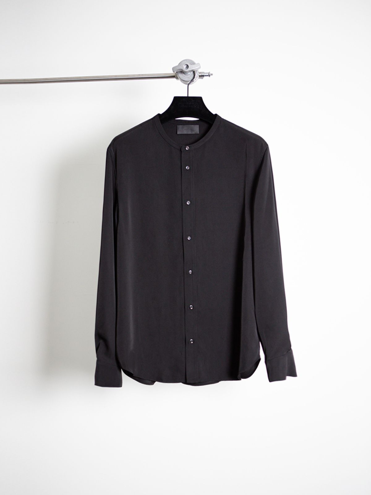고저(GOZER) Espresso Band Collar Shirt_Black