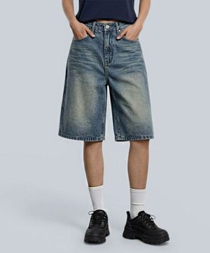 앨런 워싱 버뮤다 데님 쇼츠 팬츠 3 Color [ANSD_6001]