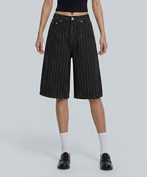 코온 와이드 버뮤다 스트라이프 쇼츠 팬츠 1 Color [ANSD_6002]