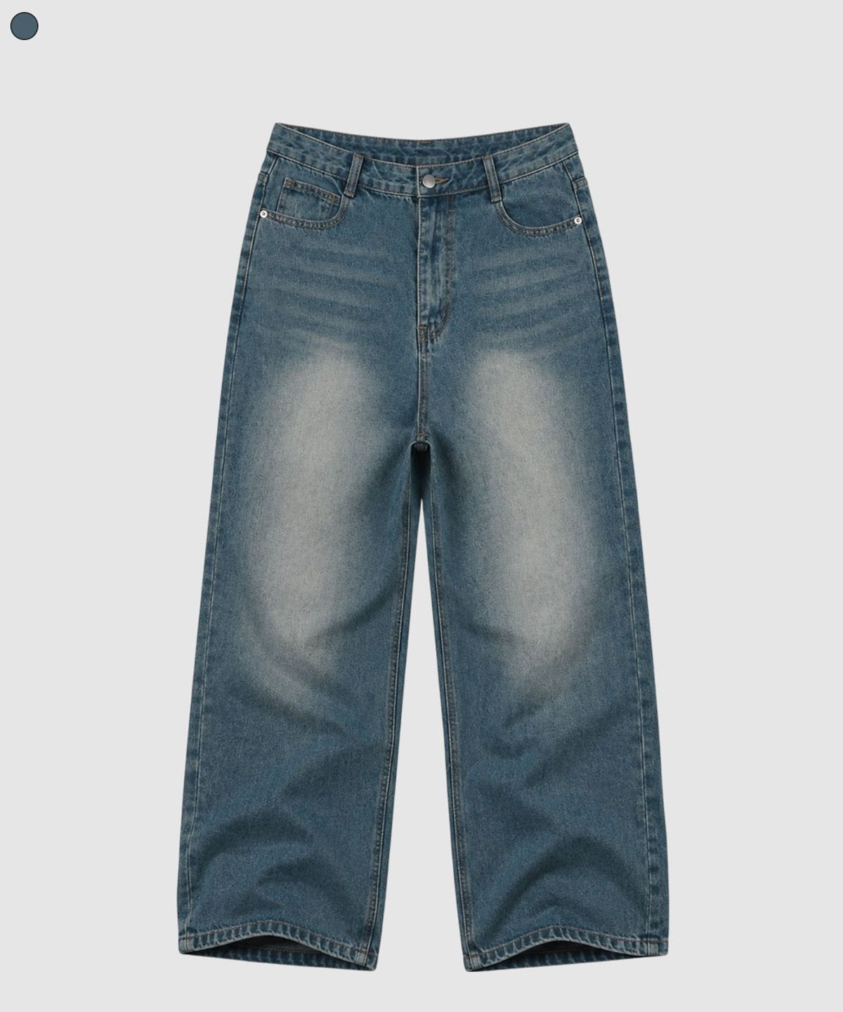 베이직라벨(BASIC LABEL) Moro wide balloon washed denim pants 1 Color [BLBD_5030]