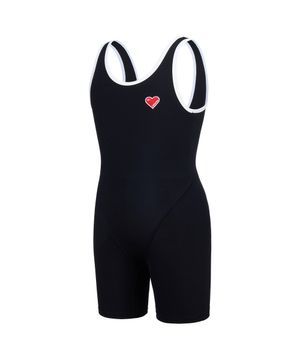 여아 심플배색 U백 3부 반신수영복 블랙 RN-GS2G564-BK