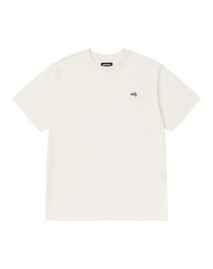 스몰 로고 반팔 티셔츠 아이보리