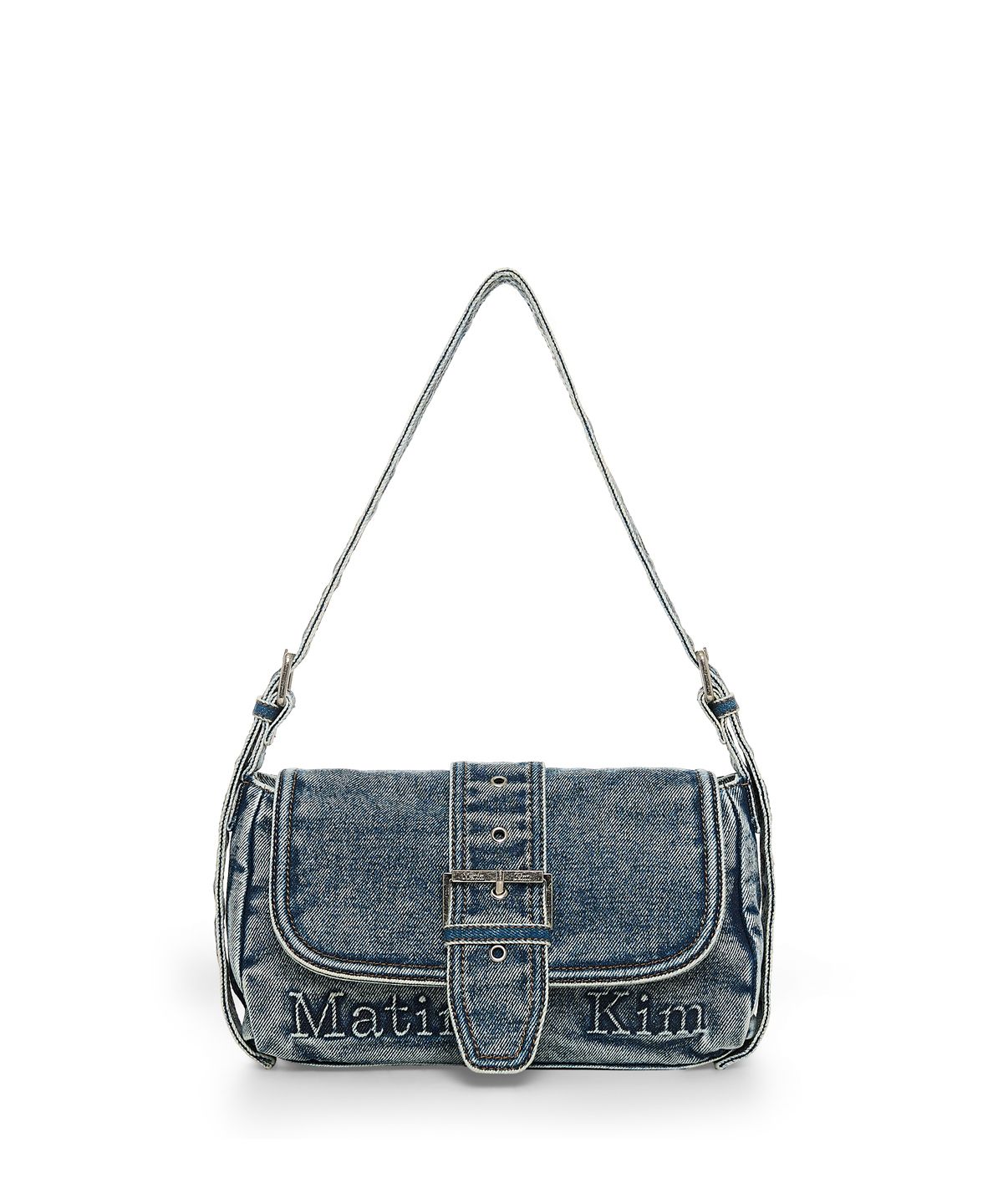 MUSINSA | MATIN KIM MATIN DUST DENIM FLAP SHOULDER BAG IN BLUE