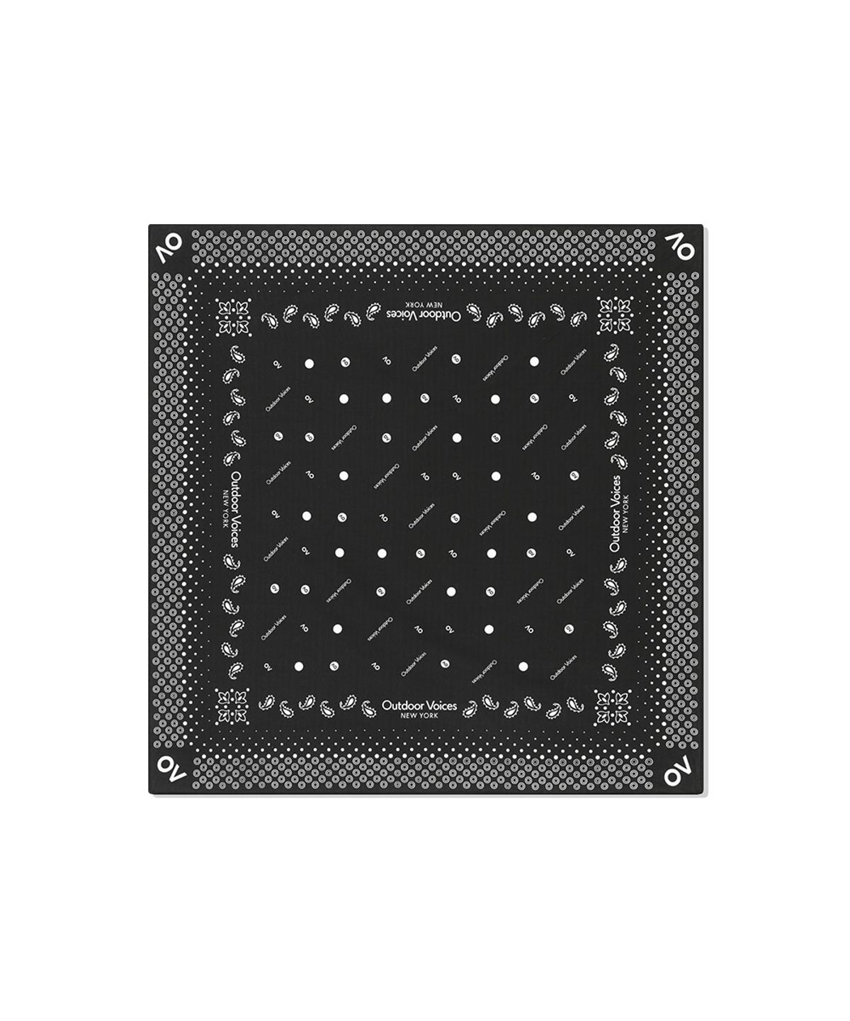아웃도어 보이스(OUTDOOR VOICES) OV PAISLEY BANDANA (BLACK)