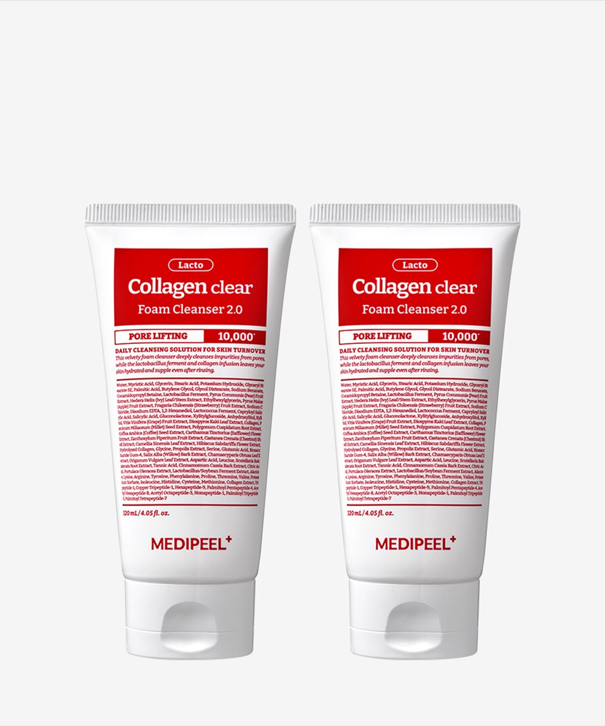 메디필(MEDIPEEL) 레드 락토 콜라겐 클리어 폼 클렌저2.0세트 120mlx2ea