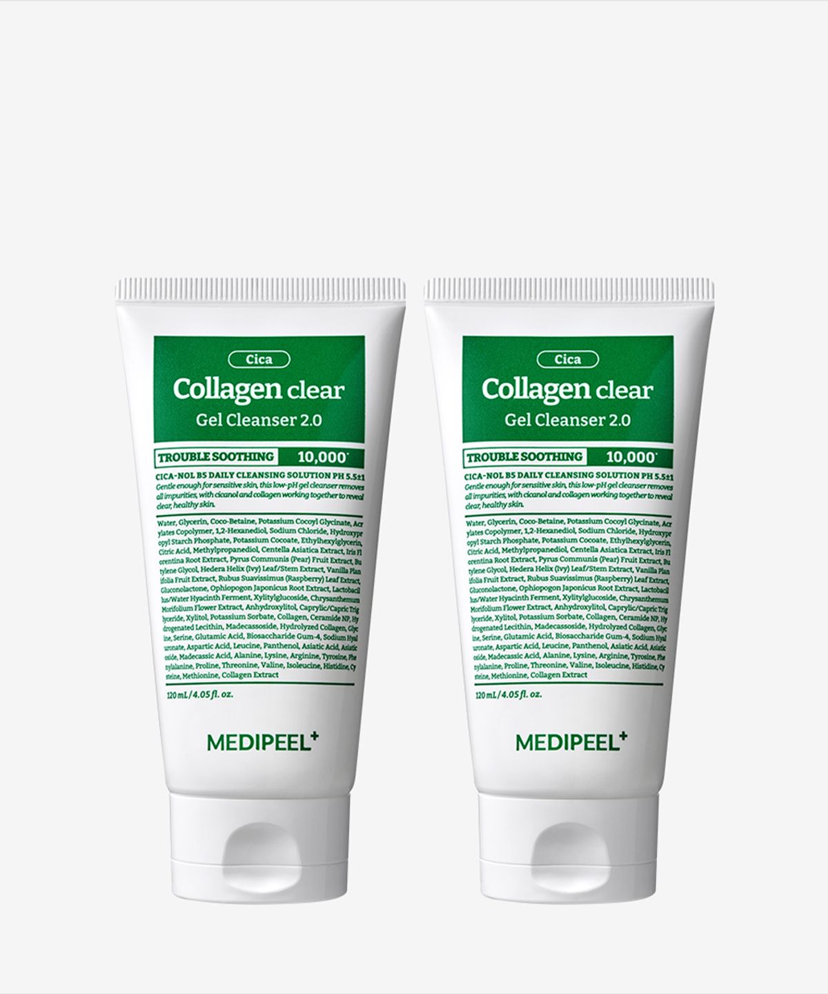 메디필(MEDIPEEL) 그린 시카 콜라겐 클리어 젤 클렌저2.0세트 120mlx2ea