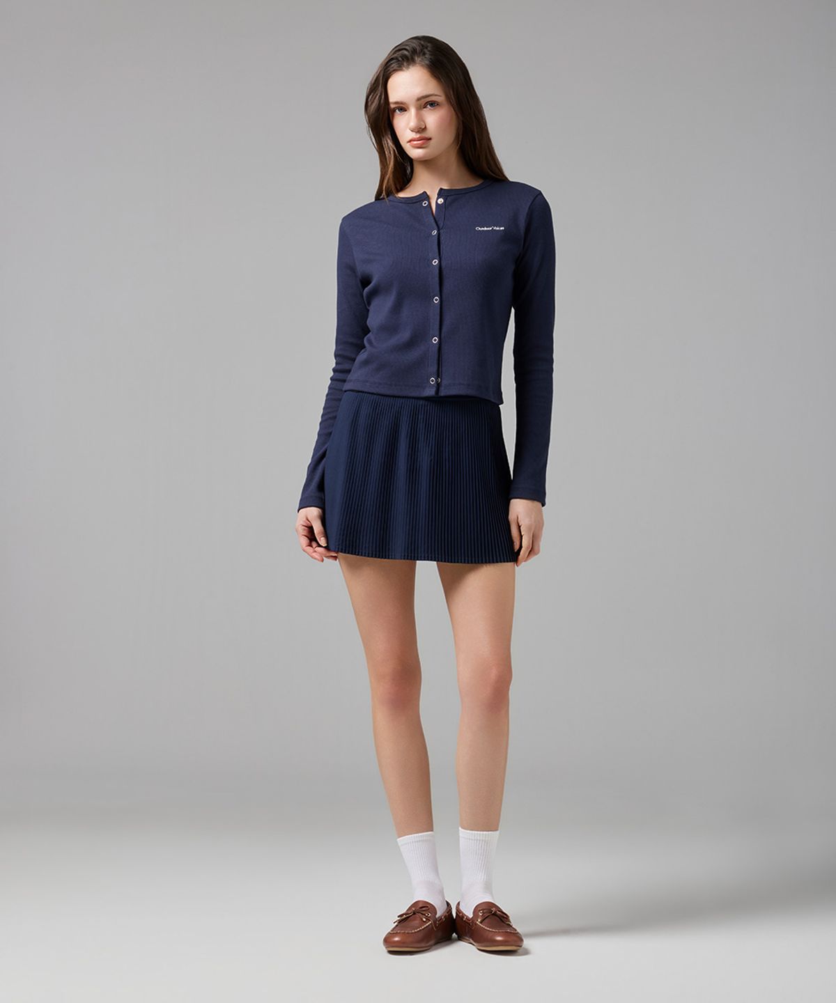 아웃도어 보이스(OUTDOOR VOICES) (W)TENNIS PLEAT SKORT (NAVY)