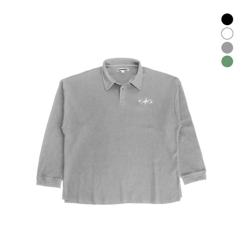 고밀도 와플 릴렉스핏 피케셔츠 (4Colors)