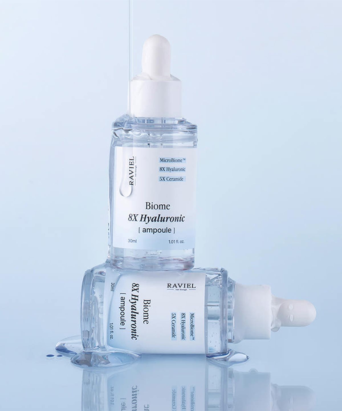 라비엘(RAVIEL) [2EA] 바이옴 히알루론산 모공케어 피지개선 수분 앰플 30ml