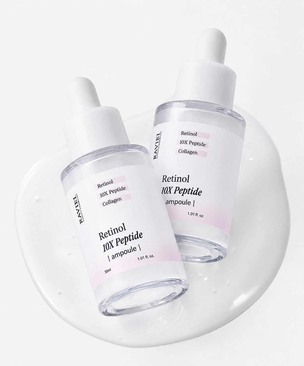 라비엘(RAVIEL) [2EA] 레티놀 펩타이드 앰플 콜라겐 탄력 피부결개선 모공타이트닝 주름개선 30ml