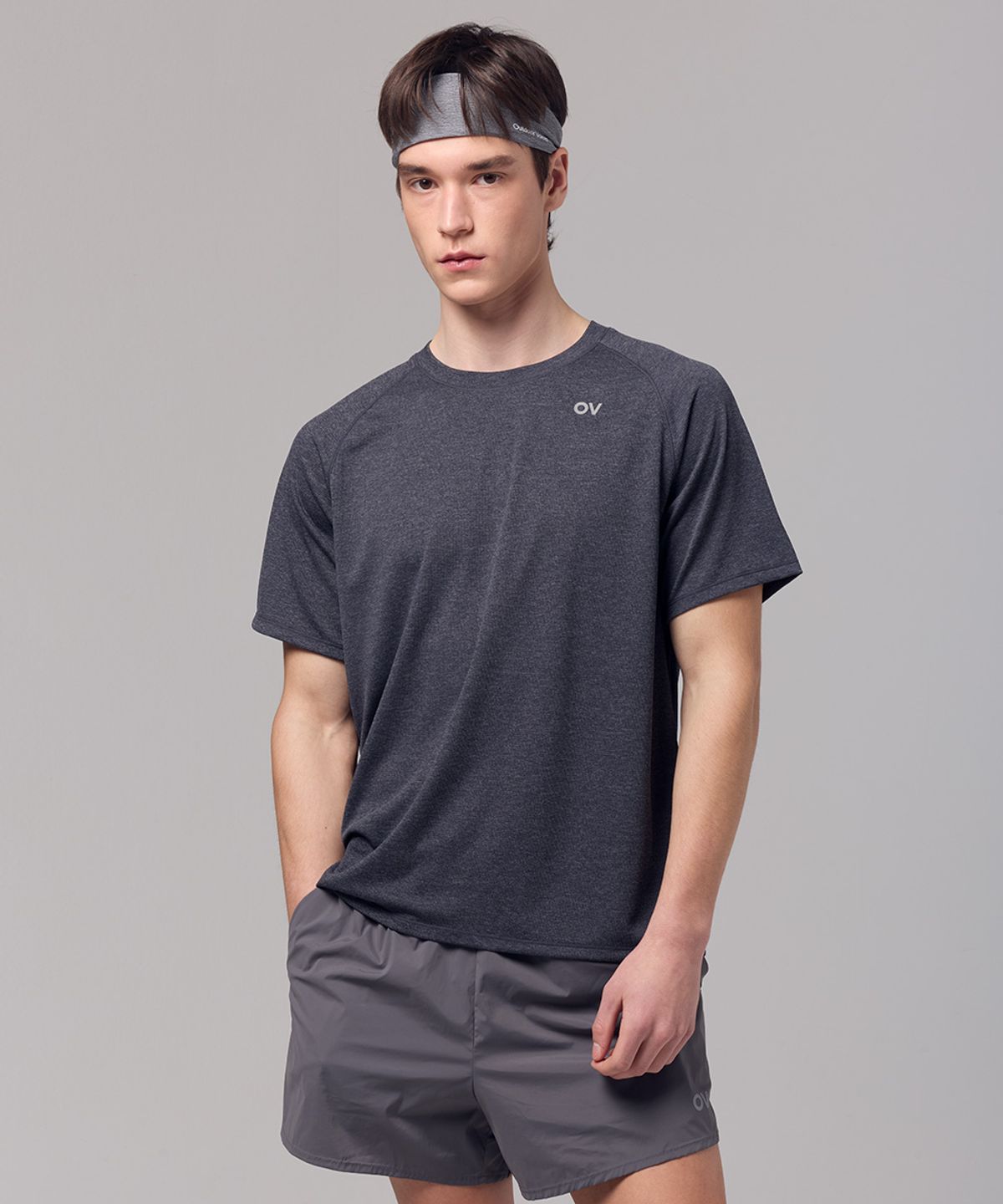 아웃도어 보이스(OUTDOOR VOICES) Technol-OV™ AIR FLEX TEE (HEATHER BLACK)