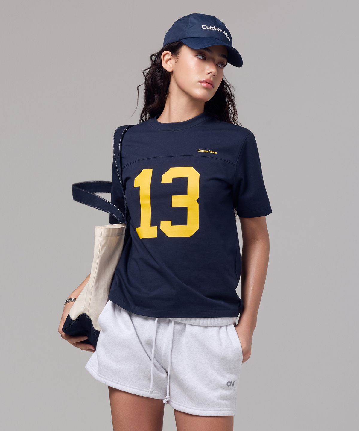 아웃도어 보이스(OUTDOOR VOICES) AirCorePro™ FOOTBALL TEE (NAVY)