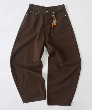 데일리 코튼 커브드 팬츠 (브라운)