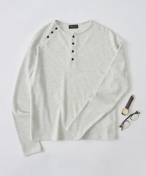 빈티지 모던 헨리넥 긴팔티 (오트밀)