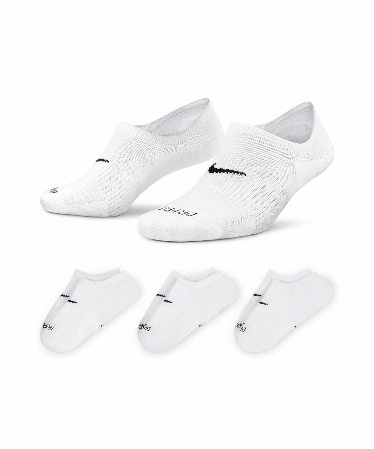 나이키(NIKE) 에브리데이 플러스 쿠션 트레이닝 발목/덧신 양말(3켤레) - 멀티컬러 / DH5463-903