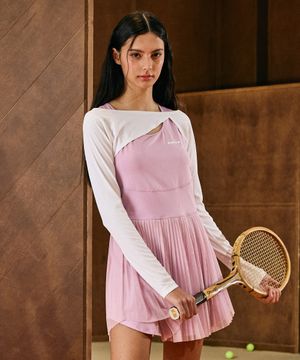 메쉬 플리츠 테니스 원피스 VIOLET