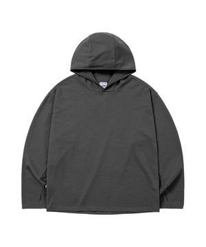 드라이 하이브리드 롱슬리브 후디 - 차콜