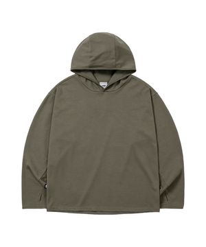 드라이 하이브리드 롱슬리브 후디 - 올리브 그린