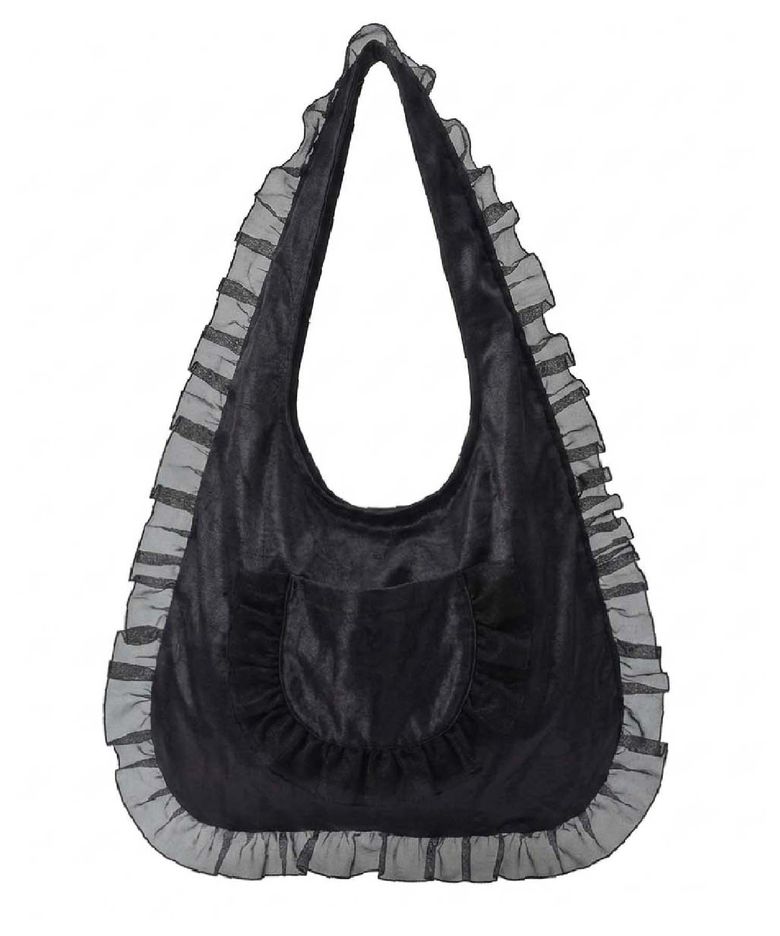 Lustre Shirring Bag-Black