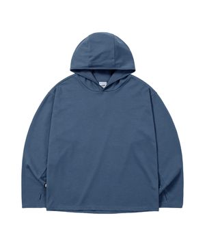 드라이 하이브리드 롱슬리브 후디 - 다크블루