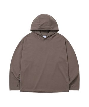 드라이 하이브리드 롱슬리브 후디 - 모카