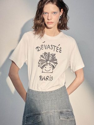 데비 그래픽 티셔츠 ESFDVTP09