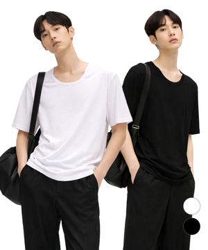 [2PACK] U넥 쿨 베이직 반팔 티셔츠