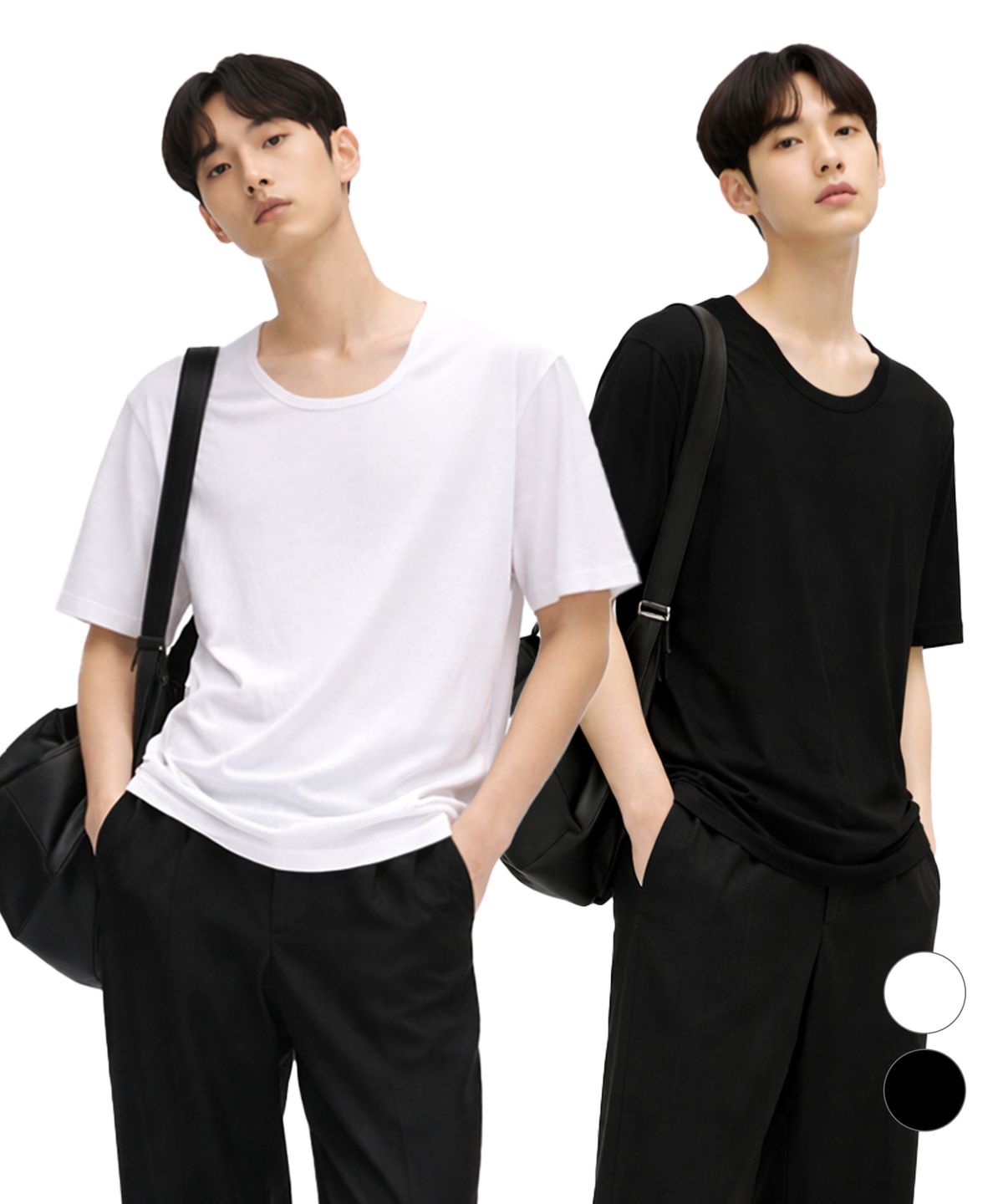 엔티비씨(NTBC) [2PACK] U넥 쿨 베이직 반팔 티셔츠